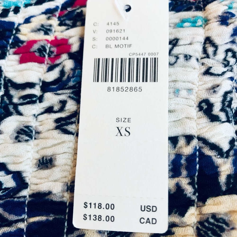 By Anthropologie Smocked Gauze Criss-Cross Dress.  XS. - Picture 5 of 11